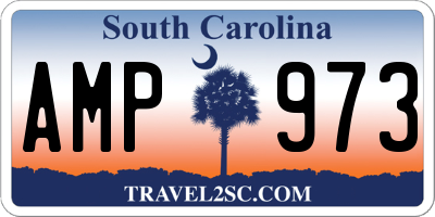 SC license plate AMP973