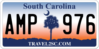SC license plate AMP976