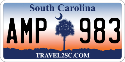 SC license plate AMP983