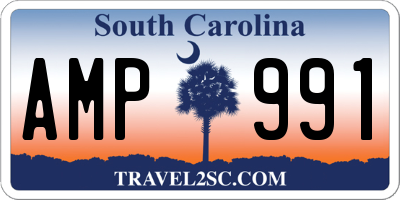 SC license plate AMP991