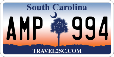 SC license plate AMP994