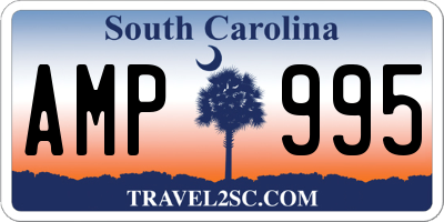 SC license plate AMP995