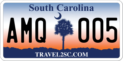 SC license plate AMQ005