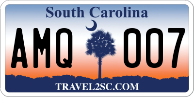 SC license plate AMQ007