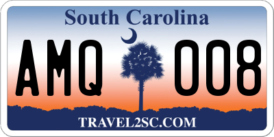 SC license plate AMQ008