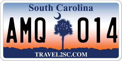 SC license plate AMQ014