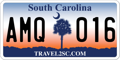 SC license plate AMQ016