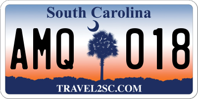 SC license plate AMQ018