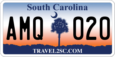 SC license plate AMQ020