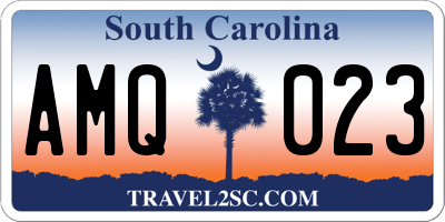 SC license plate AMQ023
