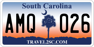 SC license plate AMQ026