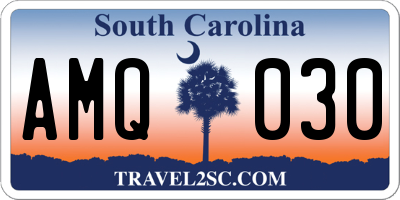 SC license plate AMQ030