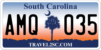 SC license plate AMQ035