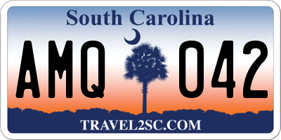 SC license plate AMQ042