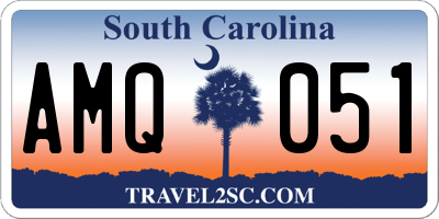 SC license plate AMQ051