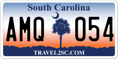 SC license plate AMQ054