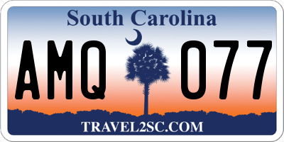 SC license plate AMQ077