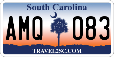 SC license plate AMQ083