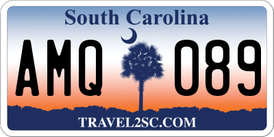 SC license plate AMQ089