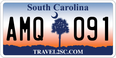 SC license plate AMQ091