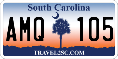 SC license plate AMQ105