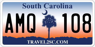 SC license plate AMQ108
