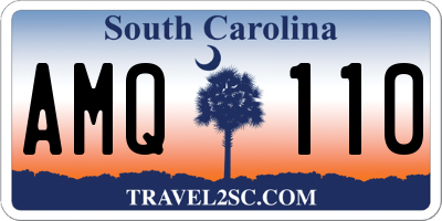SC license plate AMQ110