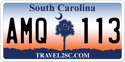 SC license plate AMQ113
