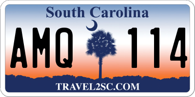 SC license plate AMQ114