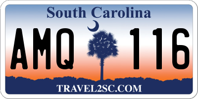 SC license plate AMQ116