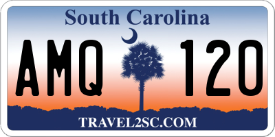 SC license plate AMQ120