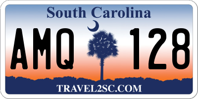 SC license plate AMQ128