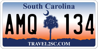 SC license plate AMQ134