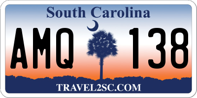 SC license plate AMQ138