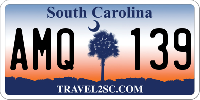 SC license plate AMQ139
