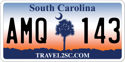 SC license plate AMQ143