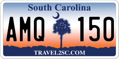 SC license plate AMQ150
