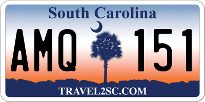 SC license plate AMQ151
