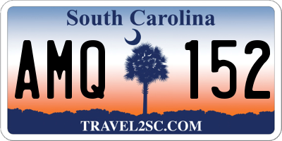 SC license plate AMQ152