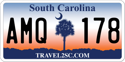 SC license plate AMQ178