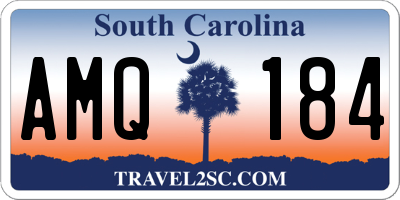 SC license plate AMQ184