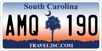 SC license plate AMQ190
