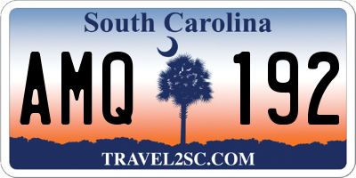 SC license plate AMQ192