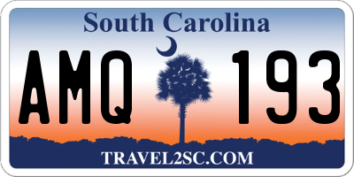 SC license plate AMQ193