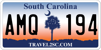 SC license plate AMQ194