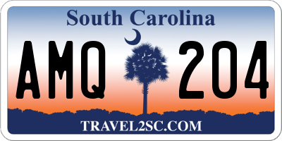 SC license plate AMQ204