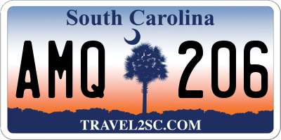 SC license plate AMQ206