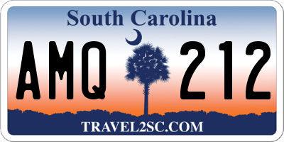 SC license plate AMQ212