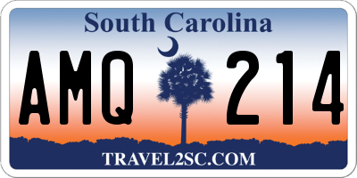 SC license plate AMQ214