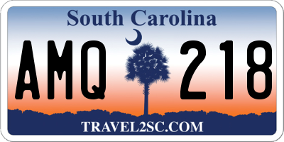 SC license plate AMQ218